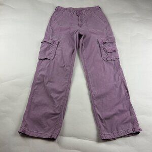 American Eagle Dusty Lavender Stretch Canvas Cargo Pants 8R